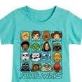 thumbnail image 3 of Star Wars - Yoda and Friends Face Grid - Toddler And Youth Girls Fitted Short Sleeve Tee, 3 of 5