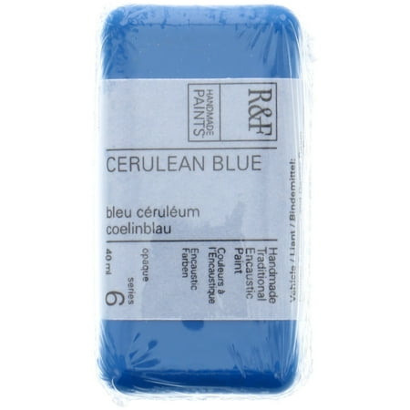 UPC: 0836943000711 | R&F Handmade Paints Encaustic Paint Cake  40ml  Cerulean Blue