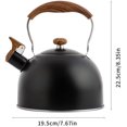 thumbnail image 3 of Hervidor silbante - Hervidor silbante de acero, Whistler de cocina de té de acero inoxidable moderno con mango ergonómico fresco - 2.5l. Afortunado Sencillez, 3 of 4