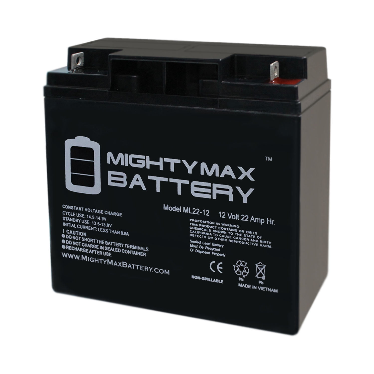 2 BATTERY UPGRADE for ZB-12-10 VMAX 12V 10AH SLA AGM Battery w/ T2 Terminals 
