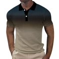 thumbnail image 1 of toraway Ensemble 2 Pcs pour Hommes Coupe Slim Mode Costume Imprimé Dégradé Rayé m, 1 of 4