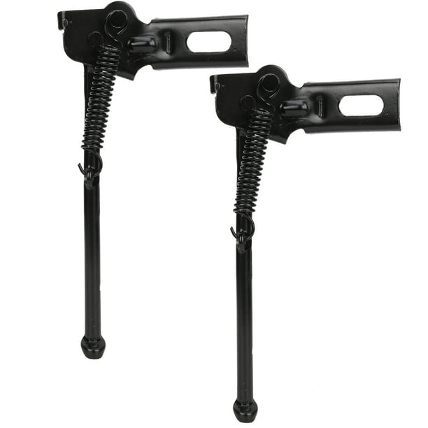 Soporte de bicicleta ajustable, 2 piezas de acero al carbono negro, soporte lateral de bicicleta, soporte de bicicleta para niños, apariencia llamativa