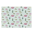 thumbnail image 1 of Floral Cutting Board, Print of Colorful Perfume Bottles and Flowers on a Background of Stripes, Decorative Tempered Glass Cutting and Serving Board, in 3 Sizes, by Ambesonne, 1 of 2
