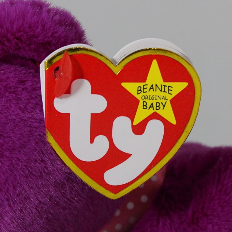 Beaniebaby　マコデス　リミー　(East Kalimantan) Ty Beanie Baby MAGENTA II Collectible Teddy Bear Plush, Purple, 8