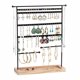 thumbnail image 4 of Estante de almacenamiento de joyas, organizador de joyas, bandeja de madera, accesorios, soporte de joyería para niñas, soporte de joyería para casa, Negro, 4 of 9