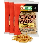 Glicks Wide Chow Mein Noodles, 10oz (3 Pack), Wide and Crisp, No Artificial Flavors or Colors, Certified Kosher
