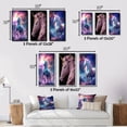 thumbnail image 4 of Designart "Cosmic Unicorn Purple Magical Charm III" Fantasy Unicorn Framed Wall Art Set Of 3 - Purple Children's Art Frame Canvas Set For Living Room Decor, 4 of 6