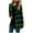 Green, variant on ZQGJB Women's Open Front Long Cardigan Plus Size Draped Snap Buffalo Plaid Shirt Lightweight Kimono Cardigan Fall Winter Knit Pullover Sweater Tops Outwear Green M
