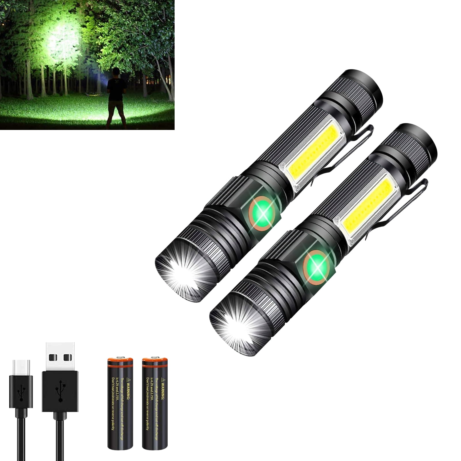 50000Lumens Zoomable Tactical LED 18650 Strobe Flashlight Torch Lamp Light Camp 