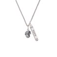 thumbnail image 2 of Delight Jewelry Silvertone Nursing Medley - Nurse Hat, Chart, Caduceus Spinner Silvertone Believe Faith Prayer Hope Bar Charm Necklace, 23", 2 of 4