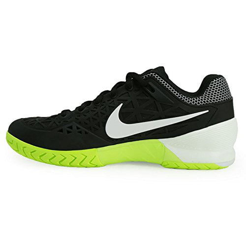 constantemente su pandilla Nike Men's Zoom Cage 2 Tennis Shoe, Black/White/Volt, 14 M US - Walmart.com