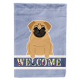 thumbnail image 1 of "Treasures BB5588GF Pug Marrón Bandera de Bienvenida Jardín, Pequeño, Multicolor" Caroline's Treasures BB5588GF, 1 of 1