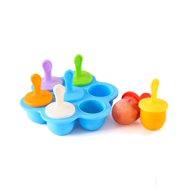 Latady Popsicle Molds Mini 7cavity Ice Pop Molds Food Grade Baby