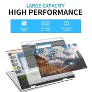 TOPOSH 11.61920*1080P 2-in-1s Touch Screen Mini Laptop,Intel N6000,4 Core,8GB+128GB,Windows 11,Portable,Bluetooth WiFi,Silver,Multilingual for Study,Work,Meeting Daily