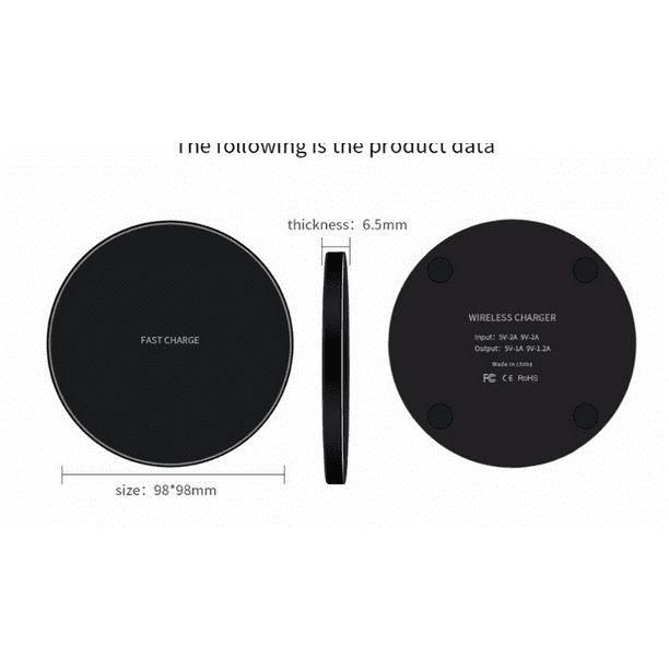 Almohadilla De Carga Inalámbrica Usb De Carga Rápida Para Teléfono De Escritorio De Carga Inalámbrica Ultrafina Cateissary EL013407-01