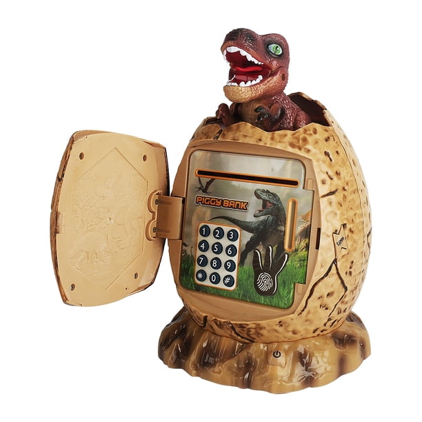 Alcancía electrónica para niños, con forma de dinosaurio, con contraseña, para cajero automático, con dinero en efectivo, juguete para niños con música, regalo de cumpleaños Camello