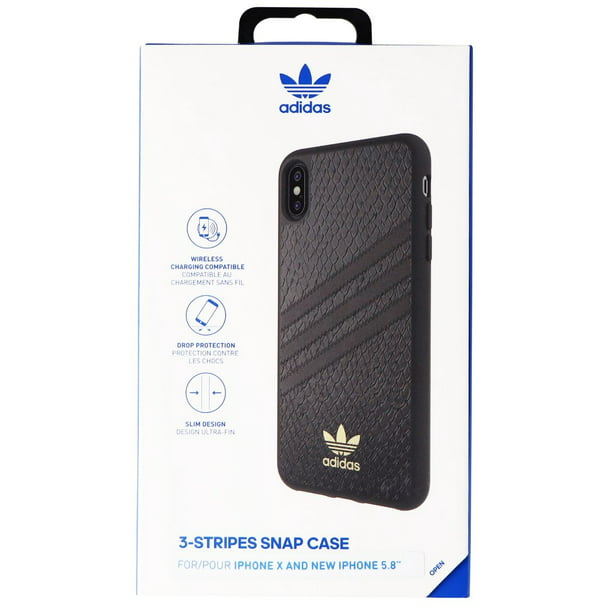 wasmiddel Herstellen hefboom Adidas 3-Stripes Snap Case for Apple iPhone XS/X - Black Snake / Gold -  Walmart.com