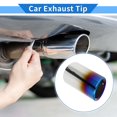thumbnail image 2 of 1 Pc Slant Cut Exhaust Tip for VW Golf MK7 2013-2020 Insert 2.8" Outlet 5.1" Length Stainless Steel Burnt Blue Rear Tailpipe, 2 of 7