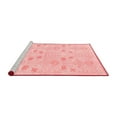 thumbnail image 2 of Ahgly Company Machine Washable Indoor Square Abstract Red Modern Area Rugs, 7' Square, 2 of 4