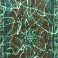 thumbnail image 1 of Ahgly Company Machine Washable Indoor Square Abstract Turquoise Blue Modern Area Rugs, 4' Square, 1 of 4