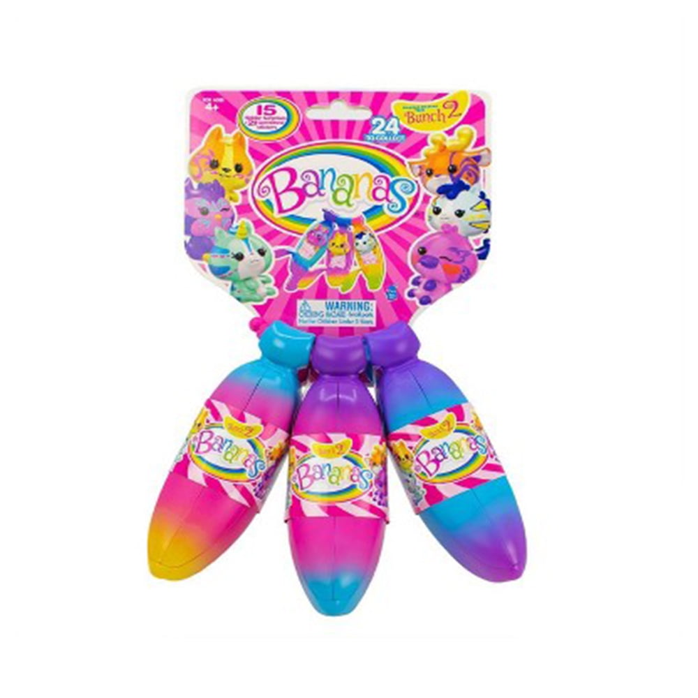 Banana's Collectible Toy 3pk Rainbow Bunch (Colors May Vary) Walmart