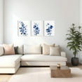 thumbnail image 3 of JANS.NO1 Navy Blue Flower Canvas Wall Art 3 Pieces Minimalist Blue Watercolor Floral Pictures Prints for Living Room Decor (Navy Blue Flower,12.00" x 16.00" Pcs), 3 of 7