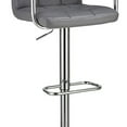 thumbnail image 3 of Benzara BM69391 Swiveling Bar Stool, Grey, 3 of 4