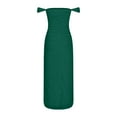 thumbnail image 6 of STETMN Women Elegant Satin Off The Shoulder Ruched Backless Maxi Dress Strapless Tube Sleeveless Dress, 6 of 6