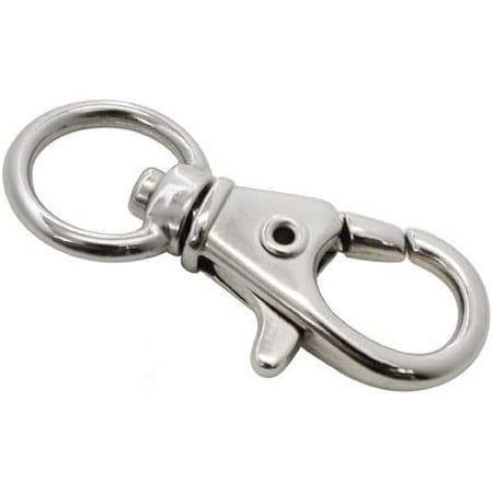 

Half Inch 360 Degree Spring Loaded Swivel Trigger Snap Hook with Nickel Finish