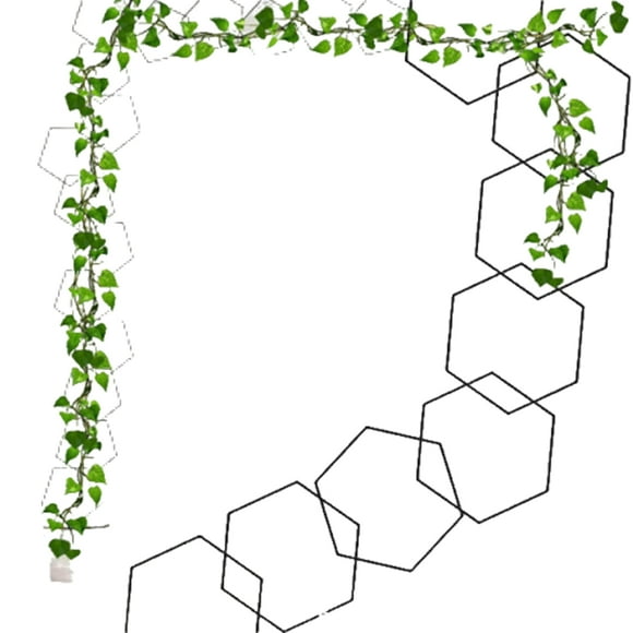 Langgg Pack planter climbing chain link for with link grill for vines, support, sturdy DIY for ivy, plant vine creative black 18size-6hooks