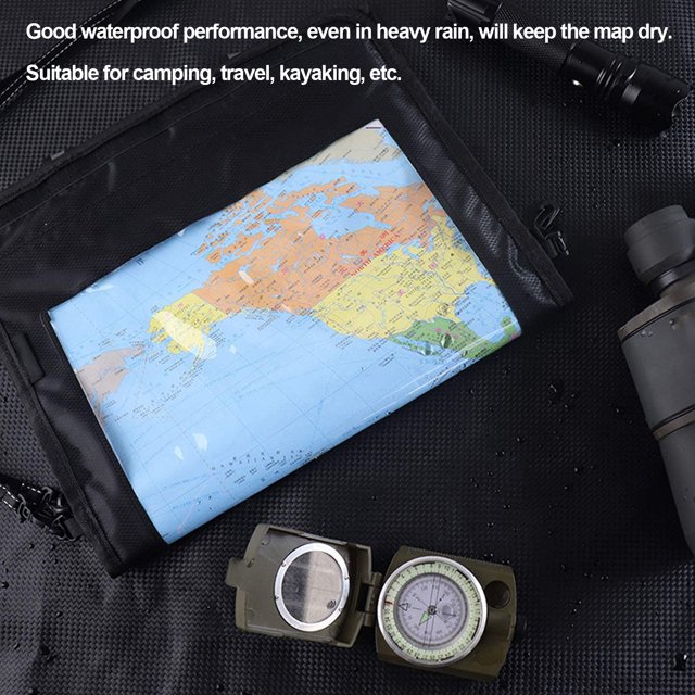 Bolsa de Mapa de Senderismo Transparente, Bolsa de Mapa Dos impermeables Correas Adicionales de Material Portátil Resistente A la Tpu Para Kayak para kayak para exteriores