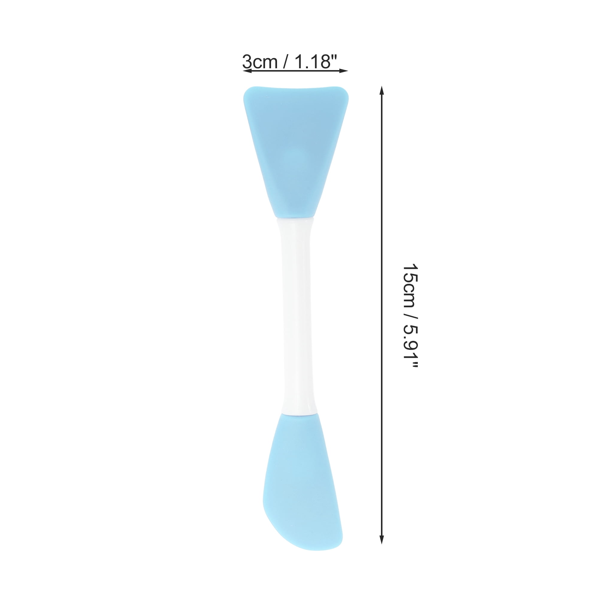 Unique Bargains Smooth Two-in-One Facial Mask Brush 2 Pcs Light Blue