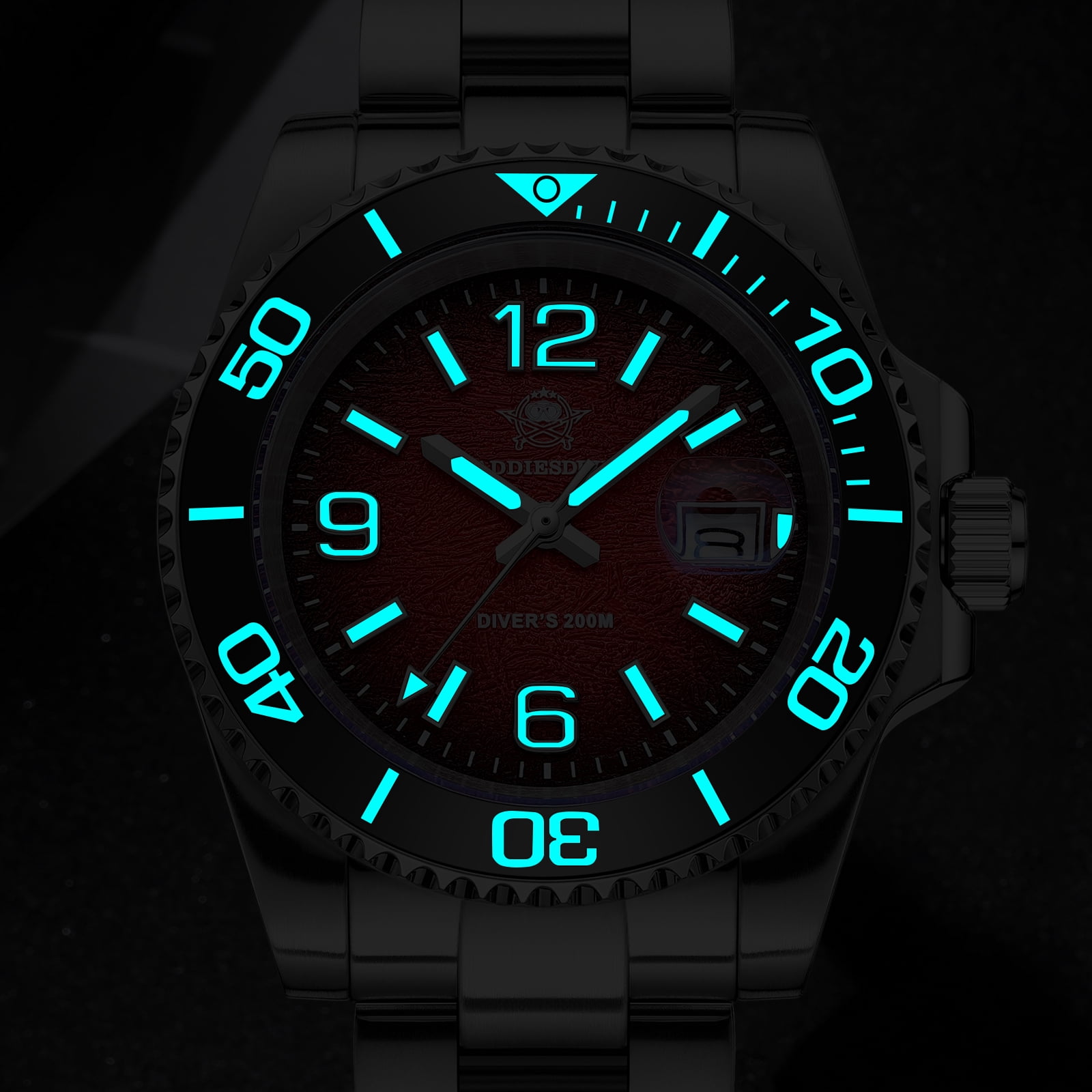 ADDIESDIVE Men's Military Dive Watch -Japanese Quartz, 200m Waterproof, Luxury Quartz Watch Luminous 316L Steel Unidirectional Bezel Analog Watches for Men