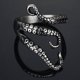 thumbnail image 2 of Anillo de pulpo antiguo punk de acero de titanio para hombres y mujeres, conjunto de joyería de diseño de tamaño ajustable, plata unisex, 2 of 8