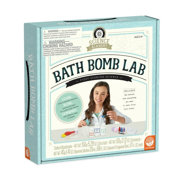 MindWare Science Academy Bath Bomb lab, 20 Pieces DIY Experiment kit for Boys & Girls