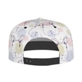 thumbnail image 5 of Flat Bill Trucker Hats for Women Men - Artistic Cute Rabbit Head Adjustable Flat Baseball Cap Snapback Hats Dad Hats for Men, 5 of 7