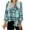Blue, variant on Utoimkio Women's Long Sleeve Plaid Shirts Lapel Button Down Jacket Coats for Women with Pockets
