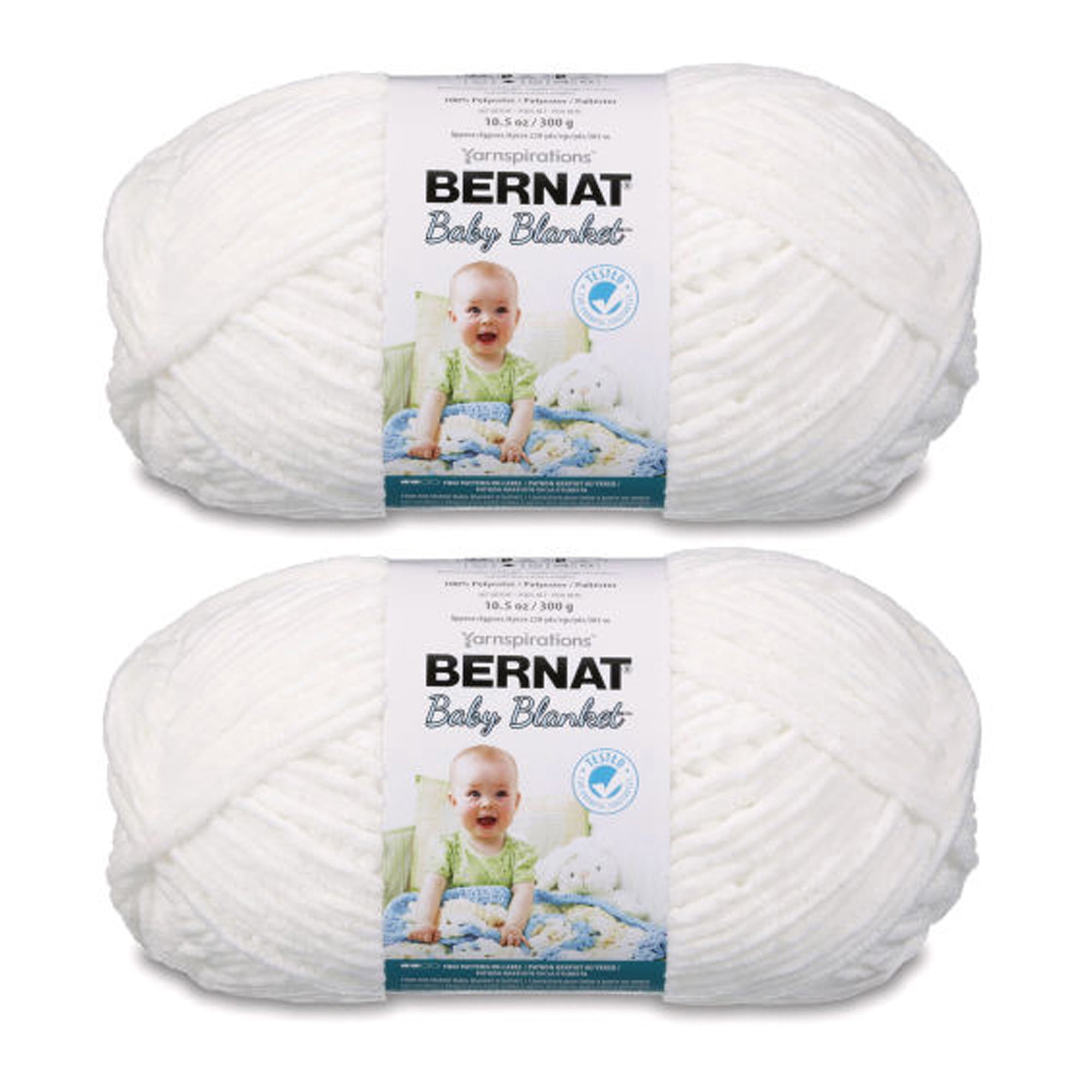 Bernat Baby Blanket Stripes Garn – Polyester, Coral Bells, 300 G, Super Bulky