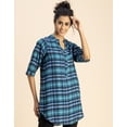 thumbnail image 3 of Moomaya Printed Rayon 3/4 Sleeve Mandarin Collar Top - Regular Fit Stylish Top, 3 of 9