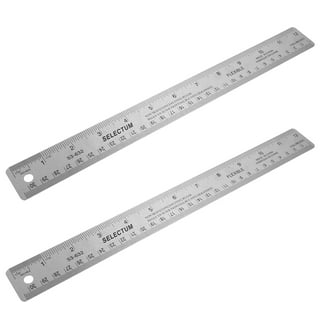 OSALADI 2pcs Machinist Engineer Ruler Metal Ruler 18 Inch Small Ruler Metal  Rulers Double Scale Ruler with Centimeters and Straight Ruler Metal  Machinist Ruler Tool Metric System Child 
