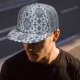 thumbnail image 6 of Abstract Art Snapback Hat – Colorful Geometric Print Flat Brim Cap, Hip Hop Style Adjustable for Men & Women, 6 of 8
