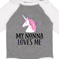 thumbnail image 4 of Inktastic My Nonna Loves Me Unicorn Girls Long Sleeve Baby Bodysuit, 4 of 5