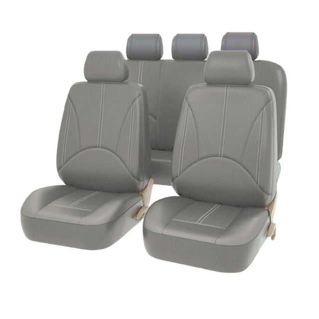 Car Seat Covers Classic Washable Luxurious for Most Car Suvs Auto Parts Gray 9pcs