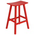 thumbnail image 3 of Polytrends  Laguna HDPE All Weather Poly Outdoor Patio Bar Stool - Saddle Seat 29" (Set of 2) Red Lake House, 3 of 5