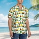 thumbnail image 3 of Balery Train With Animals Camisas hawaianas de manga corta para hombre, camisas playeras de corte holgado, camisas de vacaciones con botones,Large, 3 of 7