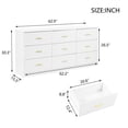 thumbnail image 6 of PORKISS White 9 Drawer Dresser, Wood Chest of Drawers with Wide Storage, Modern Storage Cabinet for Bedroom, Living Room, Hallway , Adults, 6 of 9