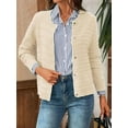 thumbnail image 2 of Women'S Knit Cardigan Sweaters Casual Long Sleeve Open Front Button Down Trendy Jackets Outerwear  L, 2 of 8