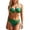 a-Green11, variant on VNKIDY Womens Leopard Print Two Piece Bikini Set Halter Neck Push Up Top With Gold Buckle High Waisted Bottoms Casual Swimsuit Outfit For Summer Beach Vacation Wear Khaki XXL