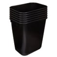 thumbnail image 5 of Rectangular Office Wastebasket, Easy to Clean, 7 Gallon, Black, 6-Pack, 5 of 7