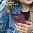 thumbnail image 6 of Compatible with iPhone 13 Pro Max Case 6.7", Slim Liquid Silicone 3 Layers Full Covered Soft Gel Rubber Case Cover 6.7 inch-WineRed, 6 of 11
